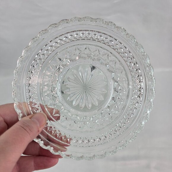FIVE Vintage Anchor Hocking Wexford Fruit Bowls Diamond Cut Glass Design - Picture 2 of 15